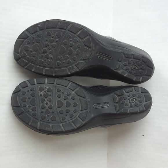 Nurse Mate Pillow Top Paisley Bryar Patent Leather Clogs 7.5W Gray Black - Picture 14 of 16